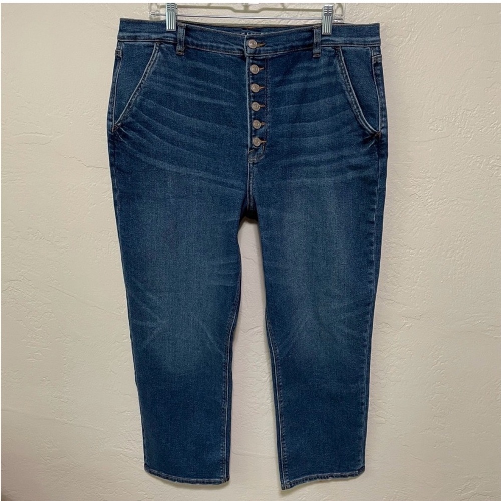 American Eagle Button Fly Mom Jeans 18s - Picture 2 of 5